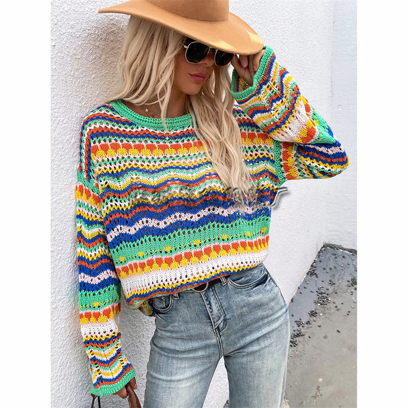 Rainbow Striped Sweater - Brighten Up Your Wardrobe! | Marvis - Marvis