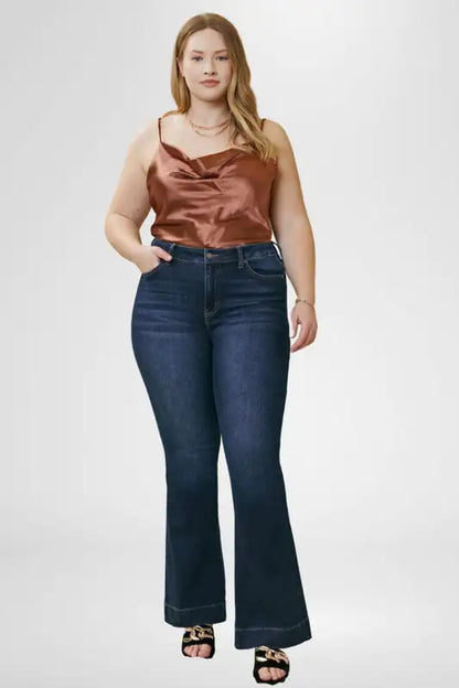 KanCan Plus High-Rise Flare Jeans: Retro Style & Comfort | Marvis - Marvis