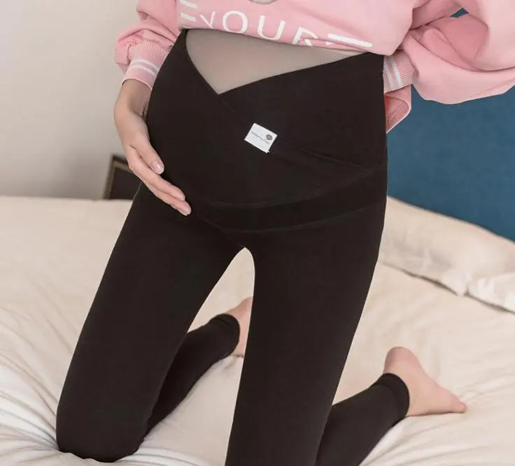 V Low Waist Cotton Maternity Skinny Leggings | Marvis - Marvis