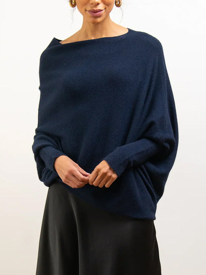 Cozy Meets Chic: Off-Shoulder Batwing Sleeve Sweater | Marvis - Marvis