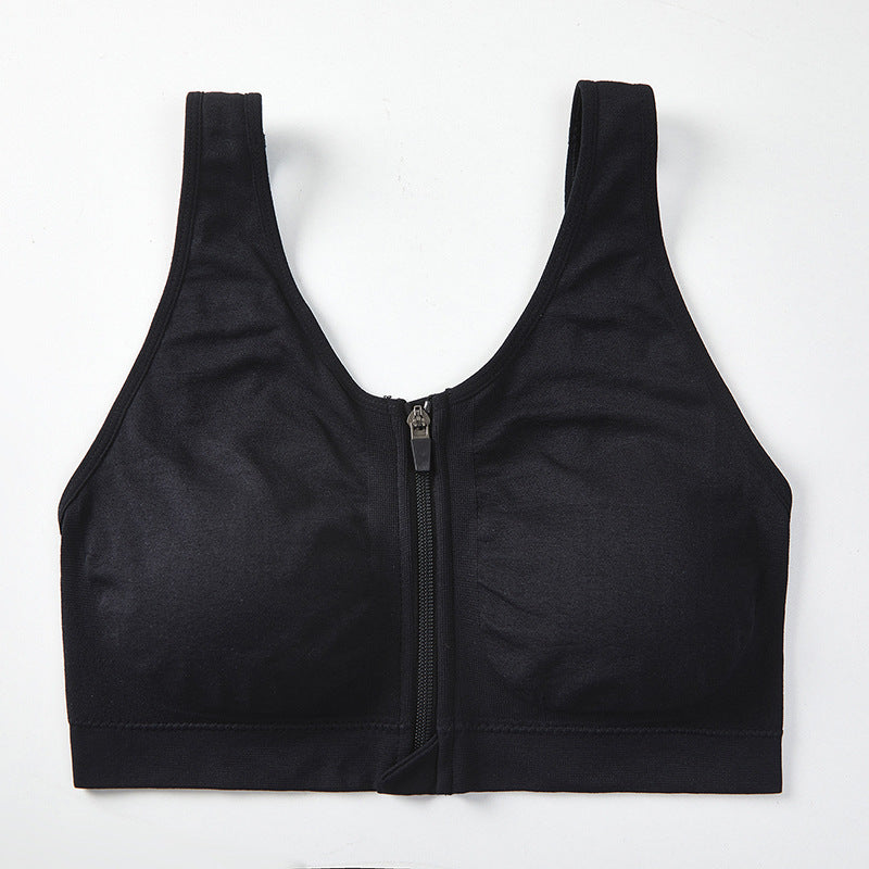 Shockproof Front Zipper Sports Bra – High Support & Style | Marvis - Marvis