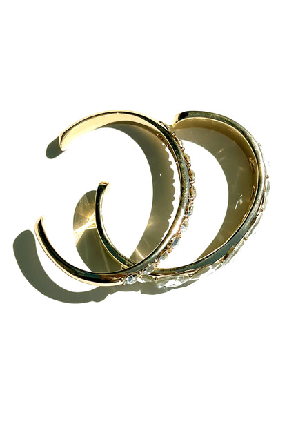 Sparkle & Shine: Crystal Glass Dual Cuff Bracelet Set | Marvis - Marvis