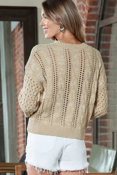 Must-Have Openwork Cable Knit Top | Marvis - Marvis