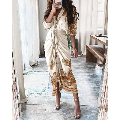 Boho Chic: Clingy Elastic Wrap Dress | Marvis - Marvis