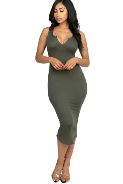 Chic & Casual: Women's Split Neck Tank Dress | Marvis - Marvis