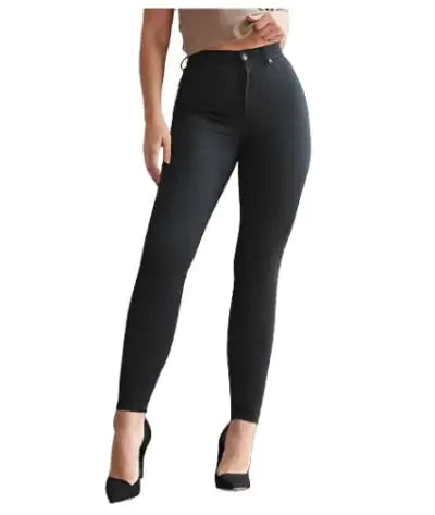 Curvy High Waisted Black Supersoft Skinny Jeans | Marvis - Marvis