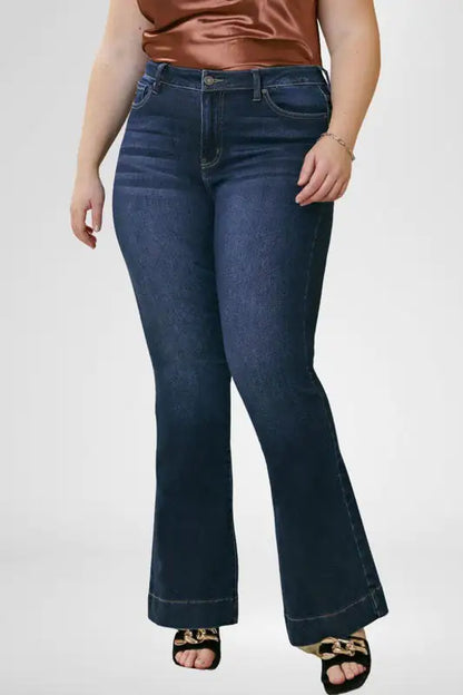 KanCan Plus High-Rise Flare Jeans: Retro Style & Comfort | Marvis - Marvis